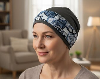 取り外し可能なヘッドバンド付き抗がん剤治療用帽子：快適なコットン製がん患者用ヘッドウェア