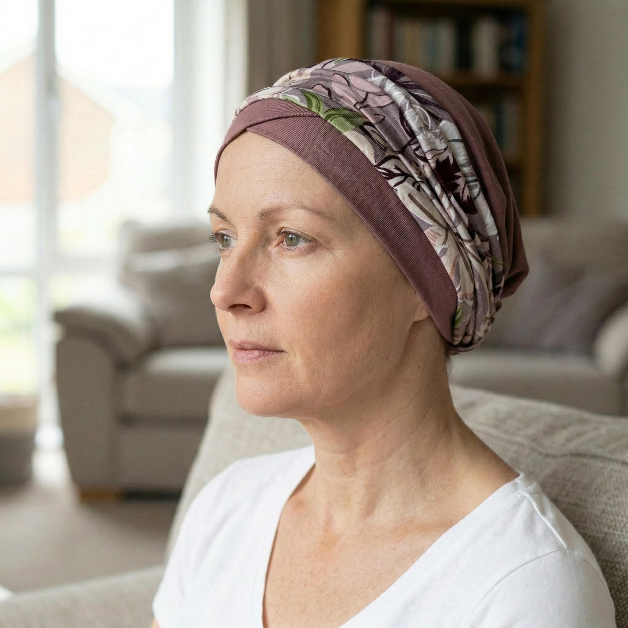 Bamboo Chemo Turban: Soft Headwear With Patterned Band 