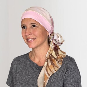 PRICED TO CLEAR Chemo Scarf with Hat Attached for women with Hair Loss.