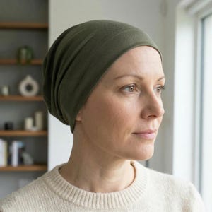 Soft Stretch Bambus Chemo Beanie: Haarausfall Turban, Alopezie Kopfbedeckung
