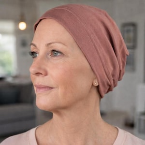 Soft Stretch Chemo Beanie: Hair Loss Turban, Alopecia Headwear
