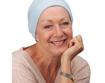 Chemo Beanie Kopfbedeckung, weiche Baumwollmütze, Turban, Kopftuch in vielen Farben, Schlafmütze oder Basishut für Haarausfall