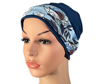 Chemo Headwear Jersey Hat with Hairband for Hair Loss, Chemo Headwraps as Breast Cancer Gifts or a Comfortable Alternative To A Wig