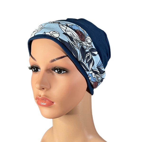 Bonnet chimio en jersey avec serre-tête contre la chute des cheveux, bandeaux chimio comme cadeau pour le cancer du sein ou une alternative confortable à une perruque