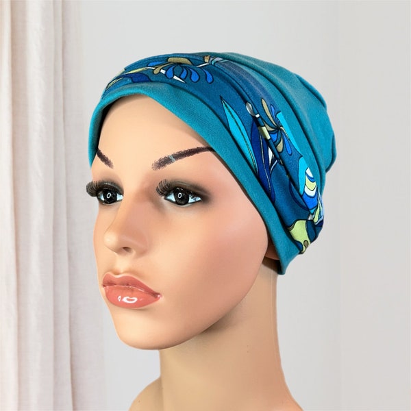 Chemo Headwear Jersey Hat with Hairband for Hair Loss, Chemo Headwraps as Breast Cancer Gifts or a Comfortable Alternative To A Wig