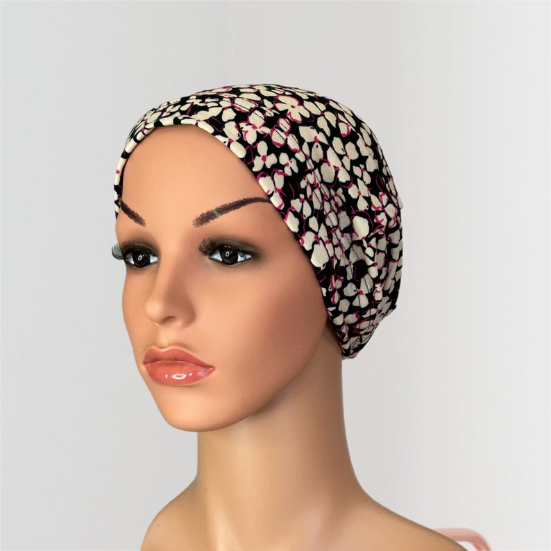 Chemo Beanie nakrycia głowy na wypadanie włosów Stretch Super miękki turban wiele kolorów nakrycia głowy łysienie kapelusz czapka dla kobiet Midnight Orchid