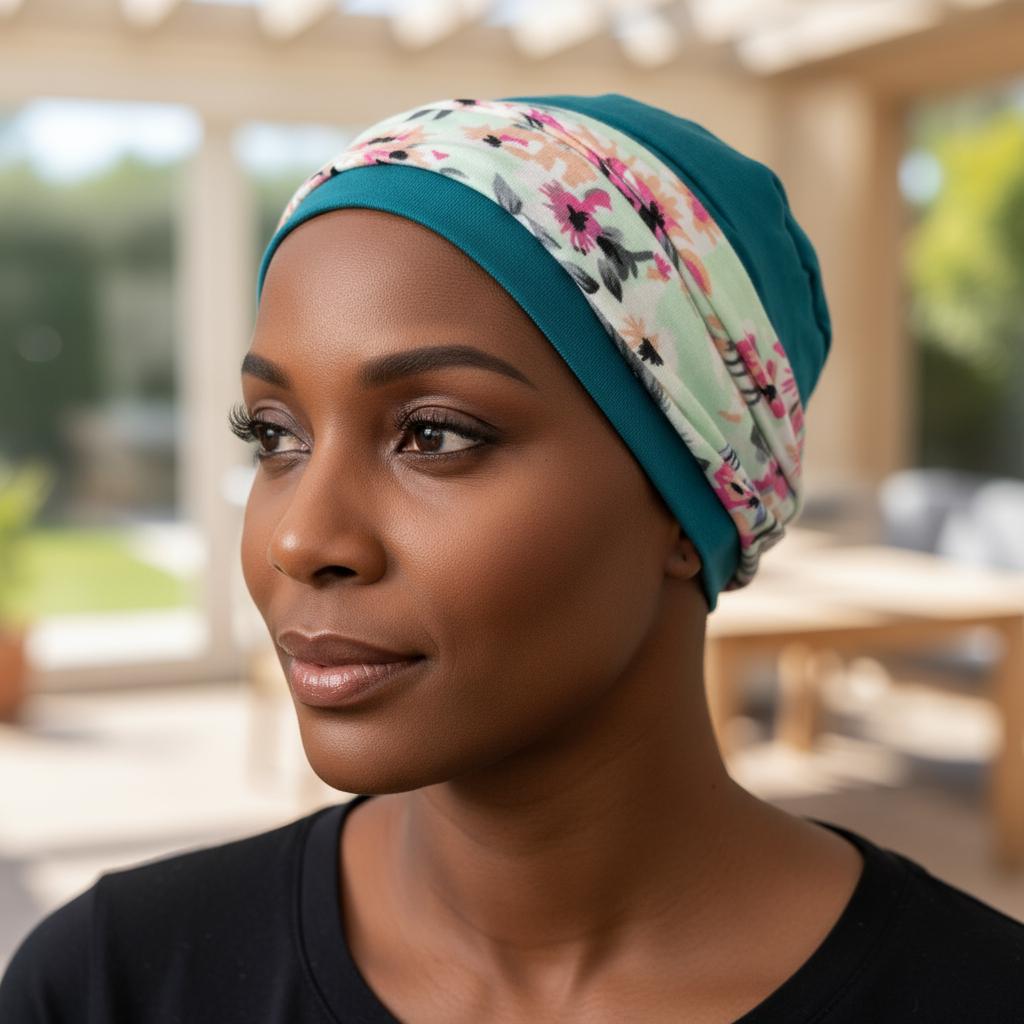Chemo Hat With Detachable Headband: Comfortable Cancer  display picture 2