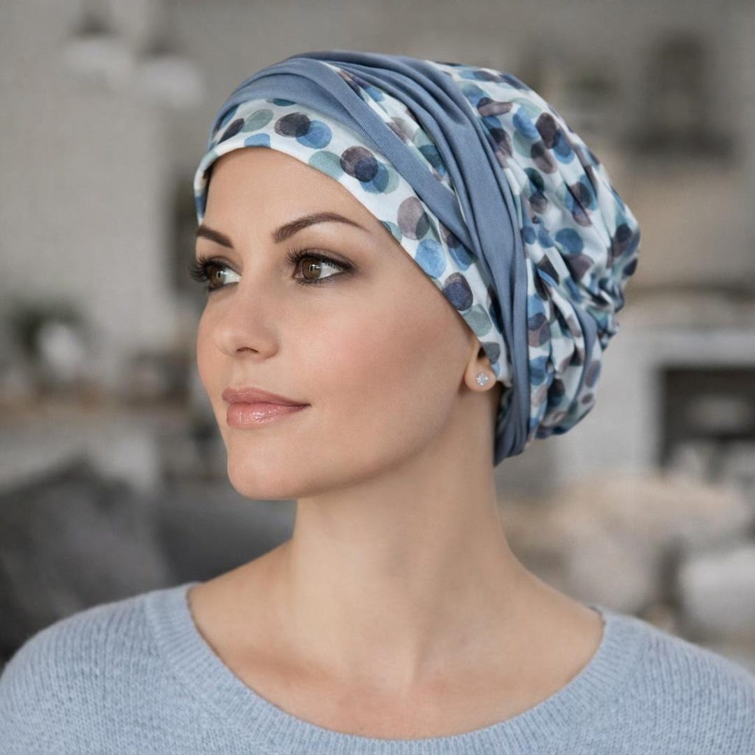 Turban pré-noué, bonnet couvrant, cadeau de chimio, chapeau extensible tressé pour femme, chapeau en bambou, alopécie, coiffure protectrice, post-opératoire - France