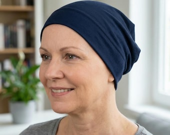 Chemobeanie van zacht stretchbamboe: tulband tegen haaruitval, hoofddeksels alopecia