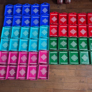 RÜCKKEHR GESCHENKE für Einweihungsparty Kolam / Rangoli / Muggu Holztabletts für Rückgabegeschenke Indische Gefälligkeiten Hochzeiten Indische Rückgabegeschenke