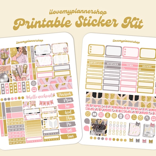 Mini Weekly Kit. Printable Planner Stickers. Christmas Weekly - Etsy