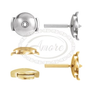Guardian II Earring Back Replacement and Back & Post Set Secure Earring Locking Backs - 14K 18K Gold Platinum