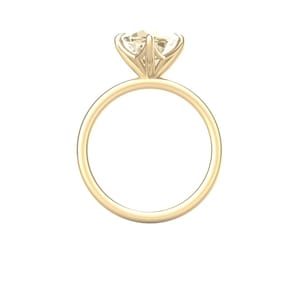Customizable NSEW Cushion Ballpark Solitaire Engagement Ring 3D Jewelry CAD STL Digital File – Download Only