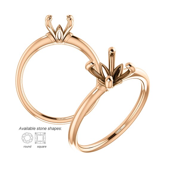 14k ring mountings without stones