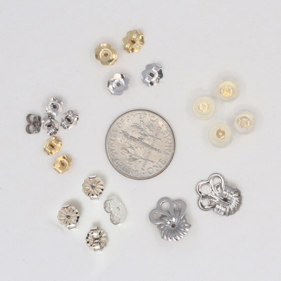 10K 14K 18K Platinum Friction Earring Back Replacement Clutch