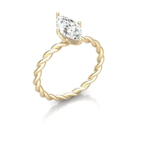 Design Your Dream Ring with Our Customizable Rope Solitaire Engagement Ring Setting 3D Jewelry CAD STL Digital File – Download Only