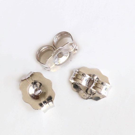 10k 14k Solid Gold Platinum Lightweight Earring Back Etsy