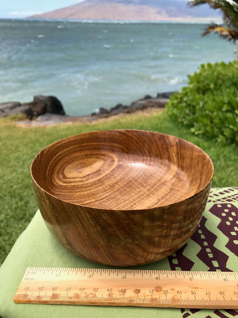 Mimosa Wood Bowl 7.25 18.4cm X 3.75 9.5 Cm Etsy