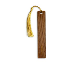 Wooden Bookmark with Tassel | Gold Foil Stamped Bookmark | Gift for Christian Women, Book Club, Book Lovers, Readers