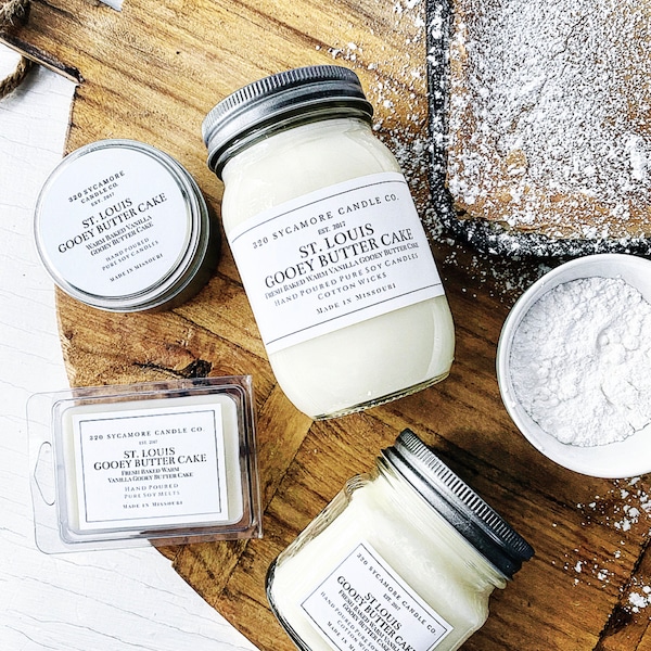 St. Louis Gooey Butter Cake Hand Poured Pure Soy Candles and Melts