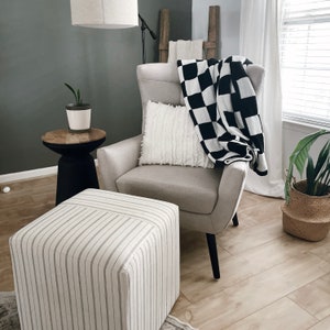 Checked Luxury Blanket, Trendy Blanket, Soft Throw Blankets, Black and White Blanket