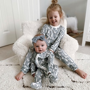 White Christmas Bamboo Toddler Pajamas: Soft Kids PJs