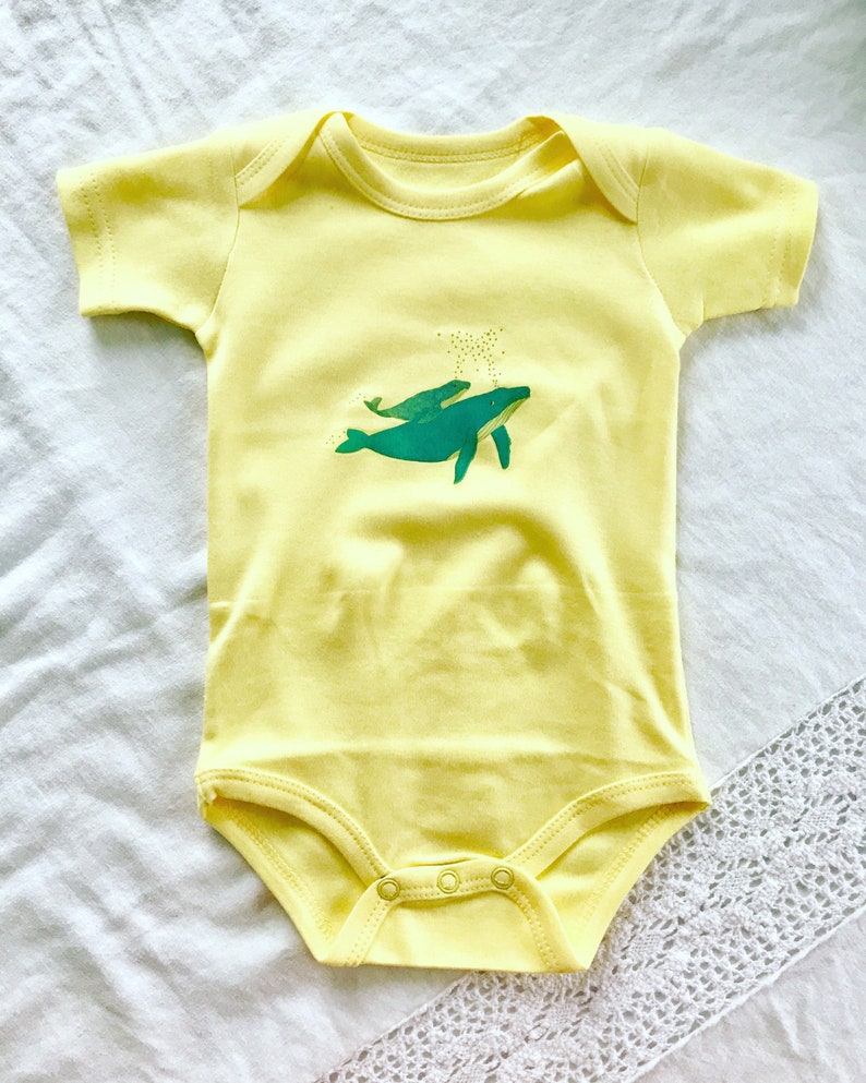 Whale Song Baby Onesie Short Sleeve 100/% cotton