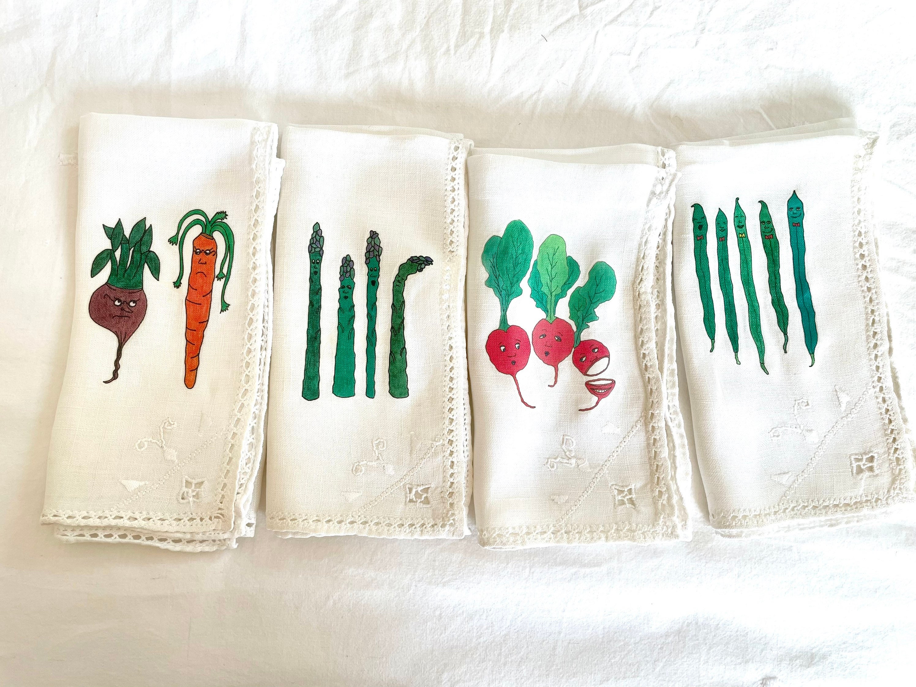 Embroidered Cotton Dinner Napkins Set of 4 – Karma