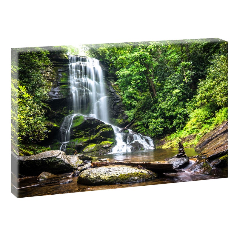 Waterfall Picture Mural Photo Feng Shui Wellness Wedge Frame - Etsy