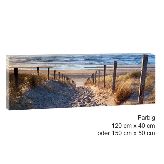 Gone To The Beach Picture Beach Sea Stretcher Canvas Poster Etsy