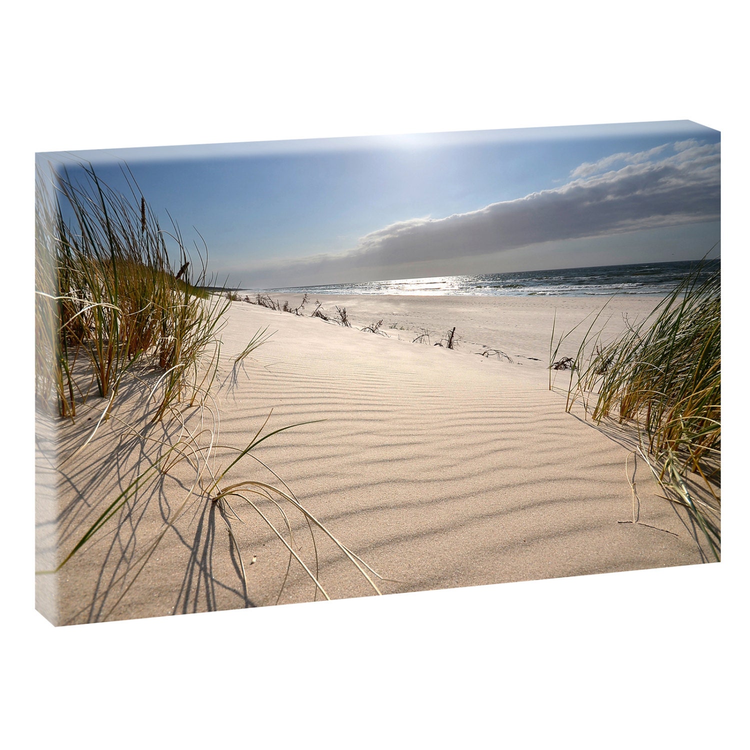Am Strand Bild Strand Meer Keilrahmen Leinwand Poster XXL ...