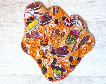 Cloth Pad Starter Set of Three Reusable Cloth Menstrual Pads Wrap Wing Halloween Snacks