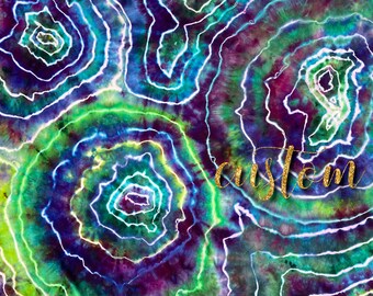 CUSTOM Cloth Pad Made to Order Glow Worm Geode Bamboo Hemp Stretch French Terry