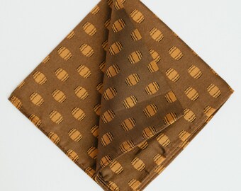 Bourbon Barrel Pocket Square - Brown