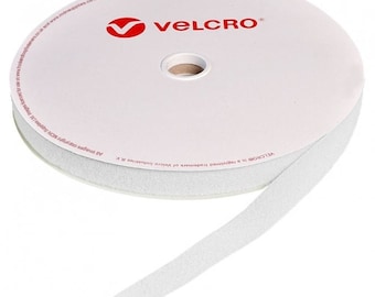 VELCRO® Brand Cucire su Gancio e Loop Sewing/Stitch-On Fabric Tape White