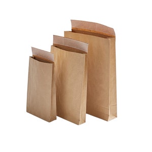 Eco Mailers, Sacs postaux en papier, Sacs d’affranchissement en papier artisanal, Courrier écologique, Paquet de 50
