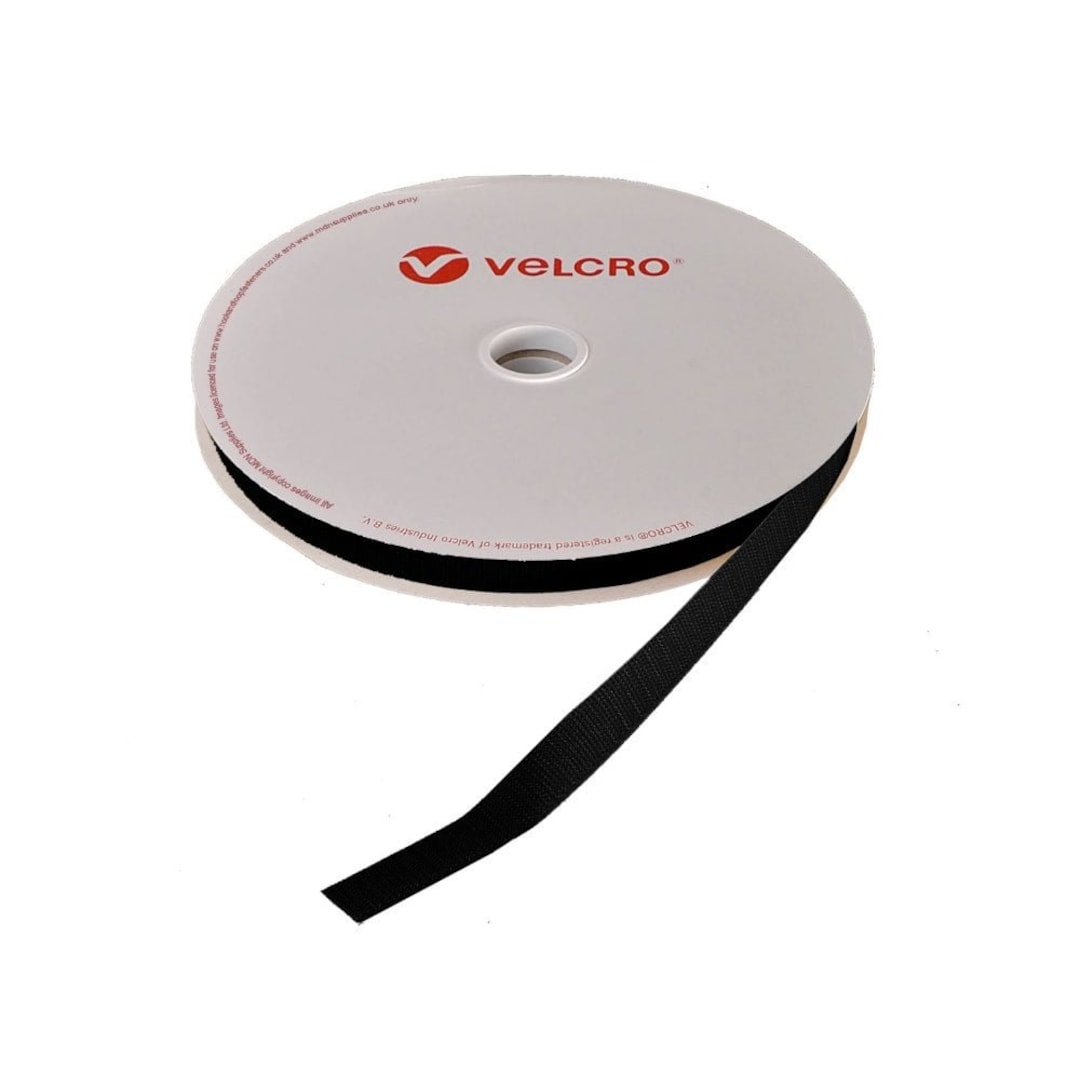 VELCRO® Brand SEW ON HOOK & LOOP STITCH-ON fabric tape BLACK ALL SIZES &  WIDTHS