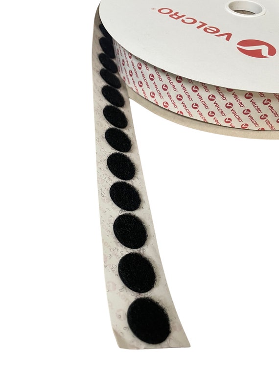 13mm VELCRO® Dots Black & White Self Adhessive Coins HOOK and LOOP