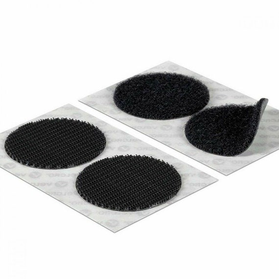 VELCRO® Brand Heavy Duty Black & White Self Adhesive Coins Stick on  Industrial Dots 45mm 