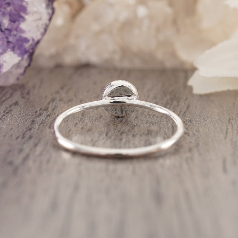 Green Aventurine and Sterling Silver Dainty Ring Made to Order