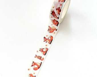 Lazy Yoga Fox Washi Tape - Decorative Paper Tape