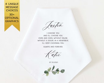 GROOM Gift from Bride on Wedding Day, Personalized Wedding Handkerchief Gift for Groom from Bride, Wedding Gift Groom, Groom Pocket Square