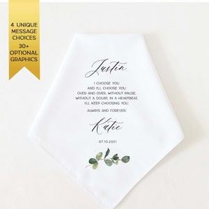 GROOM Gift from Bride on Wedding Day, Personalized Wedding Handkerchief Gift for Groom from Bride, Wedding Gift Groom, Groom Pocket Square