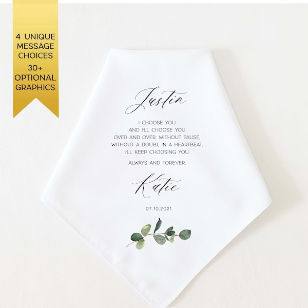 GROOM Gift from Bride on Wedding Day, Personalized Wedding Handkerchief Gift for Groom from Bride, Wedding Gift Groom, Groom Pocket Square