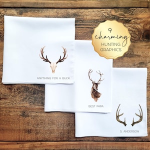 Personalized Hunting Gift, Monogram Handkerchief, Father&#39;s Day Gift, Christmas Gift for Him, Birthday Gift for Him, Hunting Stocking Stuffer