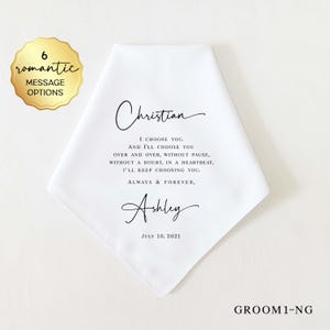 GROOM Wedding Gift from Bride, Personalized Wedding Handkerchief Gift for Groom from Bride, Wedding Gift to Groom, Groom Pocket Square