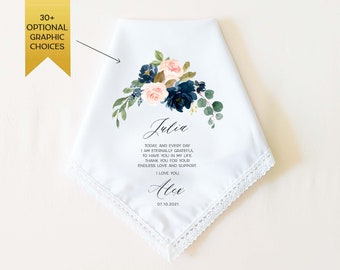 Stepmother of the Bride Gift, Stepmother of the Groom Gift, Personalized Wedding Handkerchief Gift for Stepmother, Wedding Gift for Stepmom