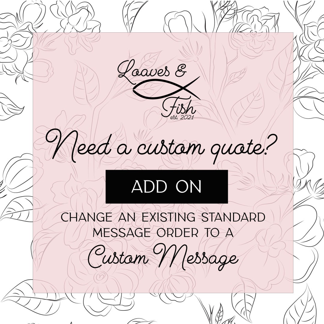 Upgrade From Standard to Custom Message - Etsy