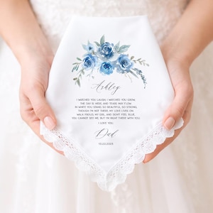 Wedding Memorial Gift for Bride: Wedding Handkerchief, Wedding Gift from Deceased, Remembrance Wedding Gift for Bride, Wedding Keepsake