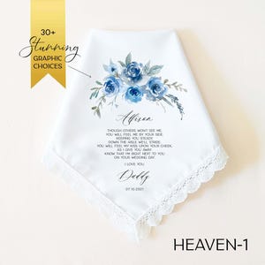 Memorial Wedding Gift, Memorial Wedding Handkerchief for Bride on Wedding Day from Deceased Parent, Grandparent, Remembering Lost Loved One